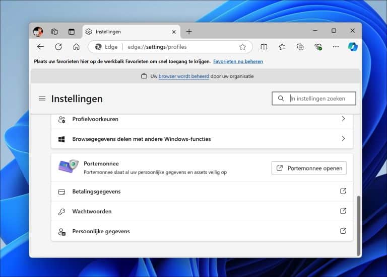 Je browser wordt beheerd door je organisatie verwijderen