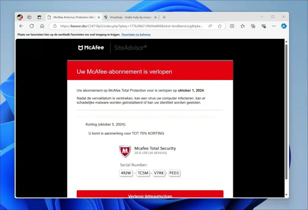 Miwgh.co.in virus melding