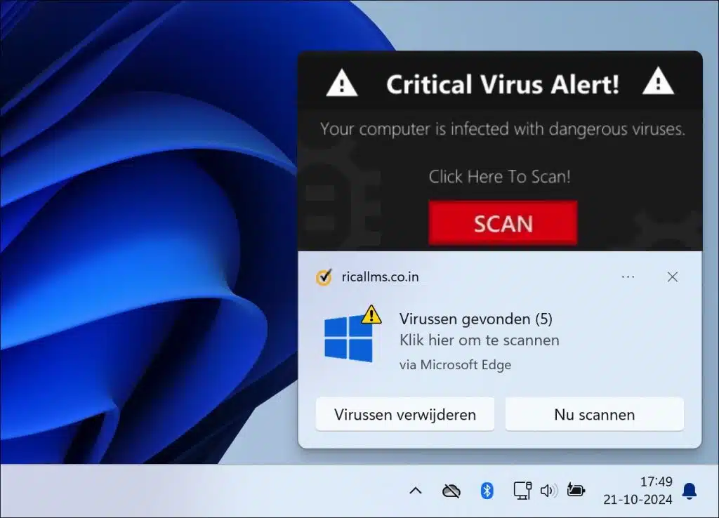 Ricallms.co.in virus melding