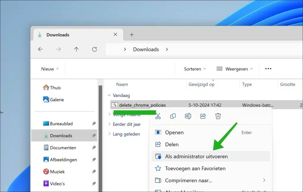 chrome policy remover uitvoeren