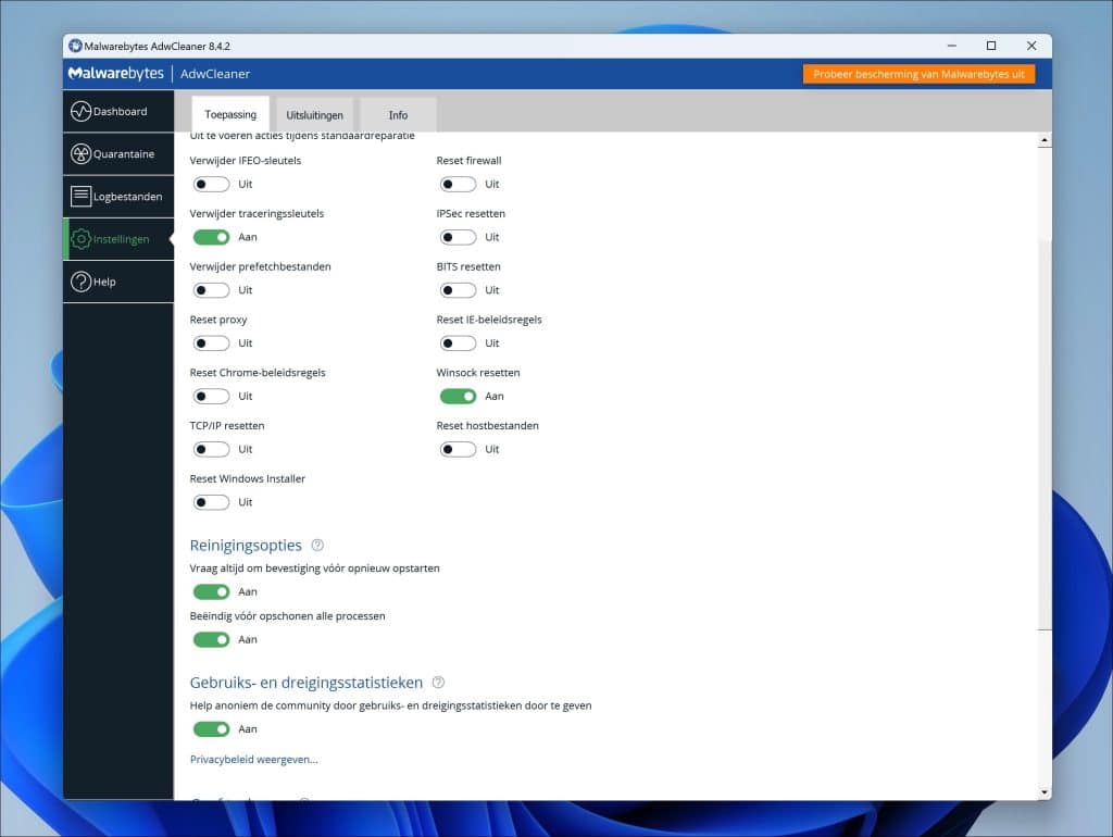 Adwcleaner functies