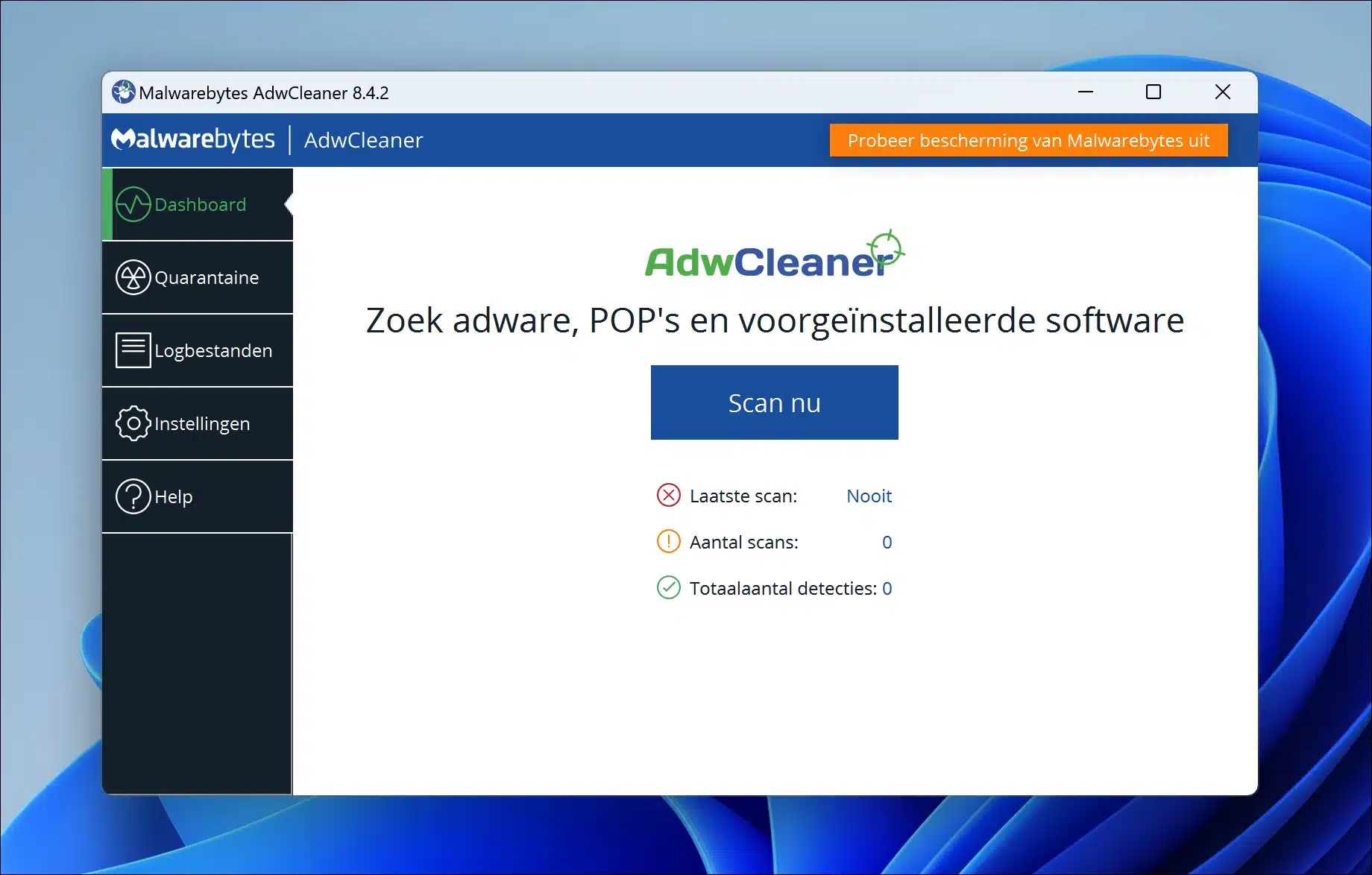 adwcleaner scan