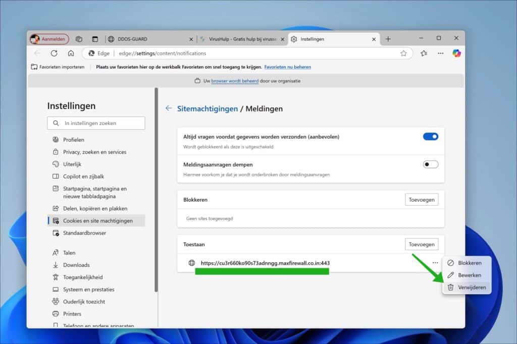 maxfirewall.co.in verwijderen