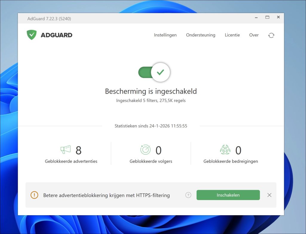 adguard advertenties blokkeren