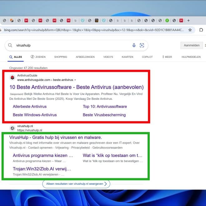 Hoe verwijder je Bing ongewenste zoekmachine?