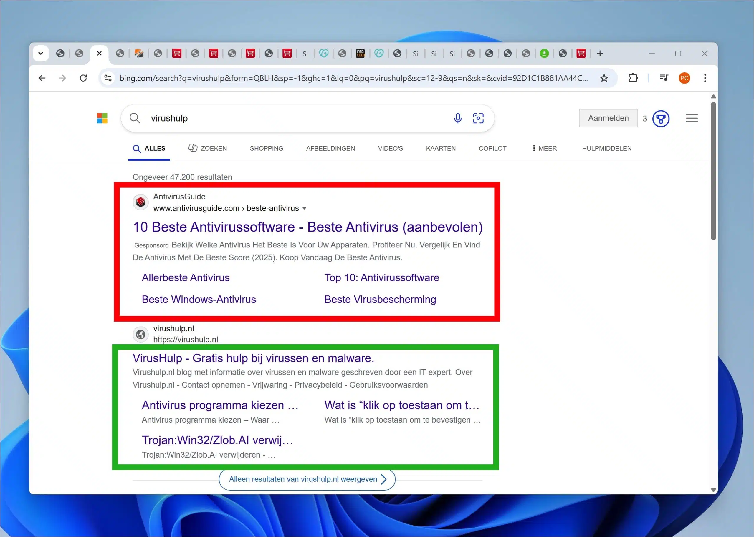 bing ongewenste zoekmachine