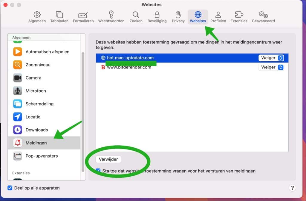 mac-uptodate verwijderen