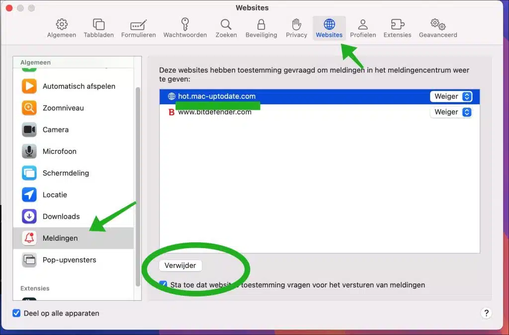 mac-uptodate verwijderen