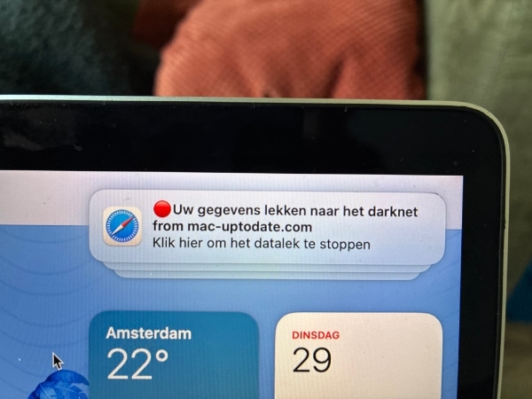 mac-uptodate virus melding