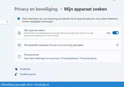 Mijn apparaat zoeken inschakelen