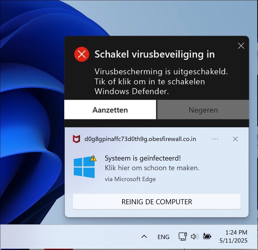 Melding “uw pc is geïnfecteerd” verwijderen