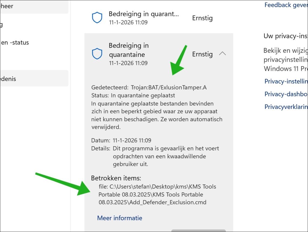 Trojan BAT ExlusionTamper.A