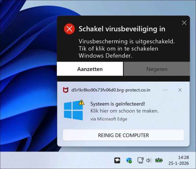 Uw computer is geïnfecteerd – klopt deze melding?