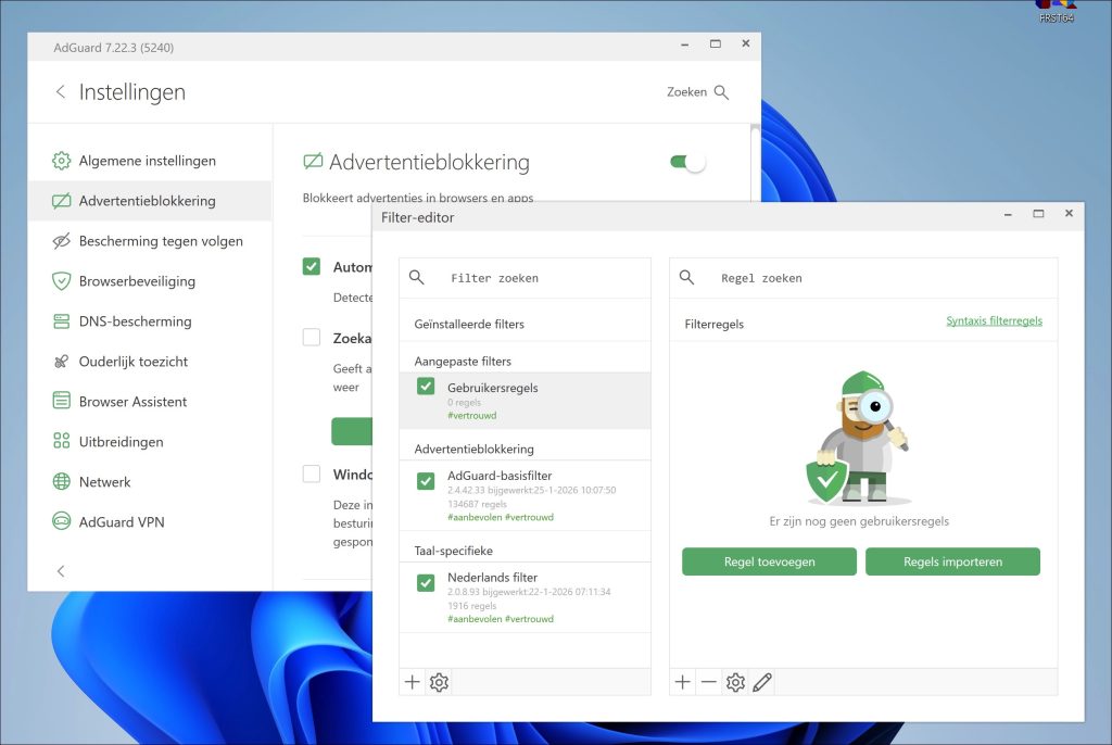 adguard filterlijsten